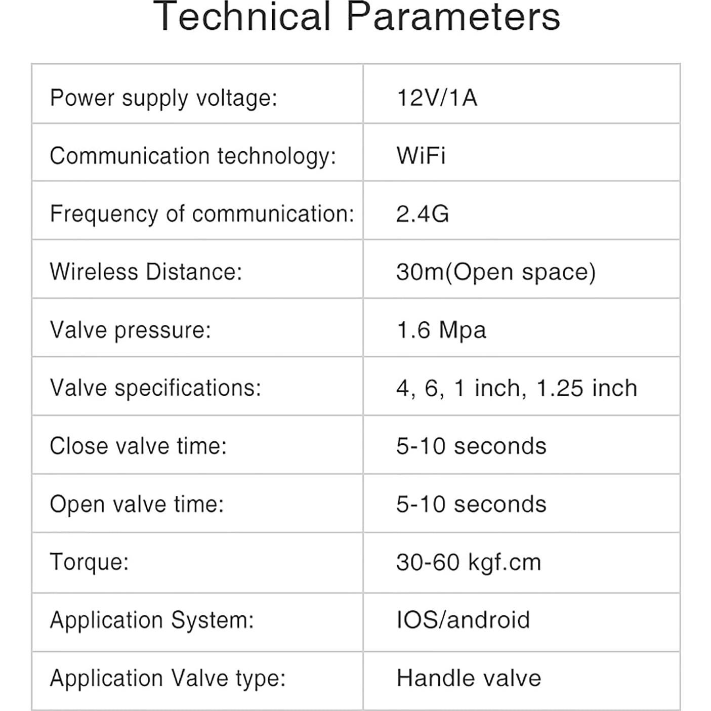 Válvula de Agua Wifi Inteligente Gaoducash 12V Cobre