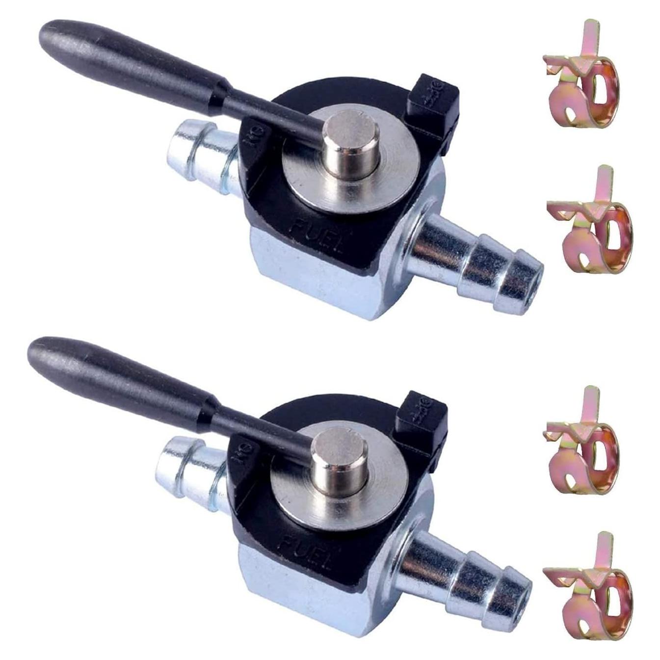 Válvula de Corte de Combustible Podoy 1/4" Metal Paquete de 2