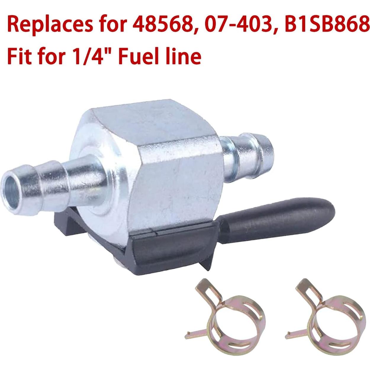 Válvula de Corte de Combustible Podoy 1/4" Metal Paquete de 2