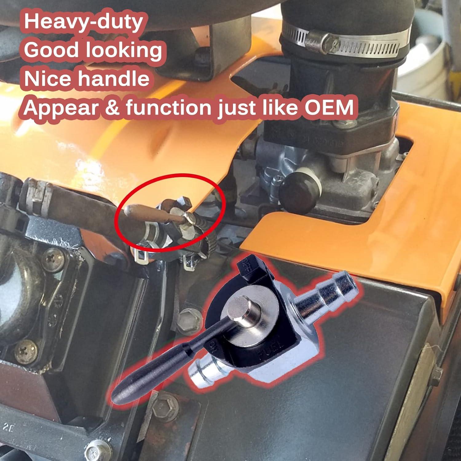 Válvula de Corte de Combustible Podoy 1/4" Metal Paquete de 2