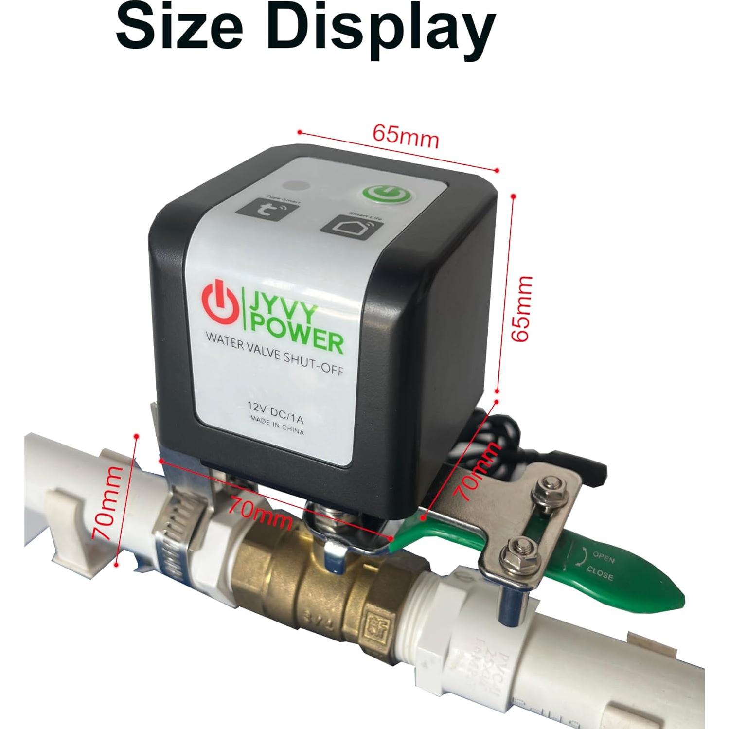 Válvula de Bola Inteligente JYVY POWER WiFi 2.4GHz Control Remoto