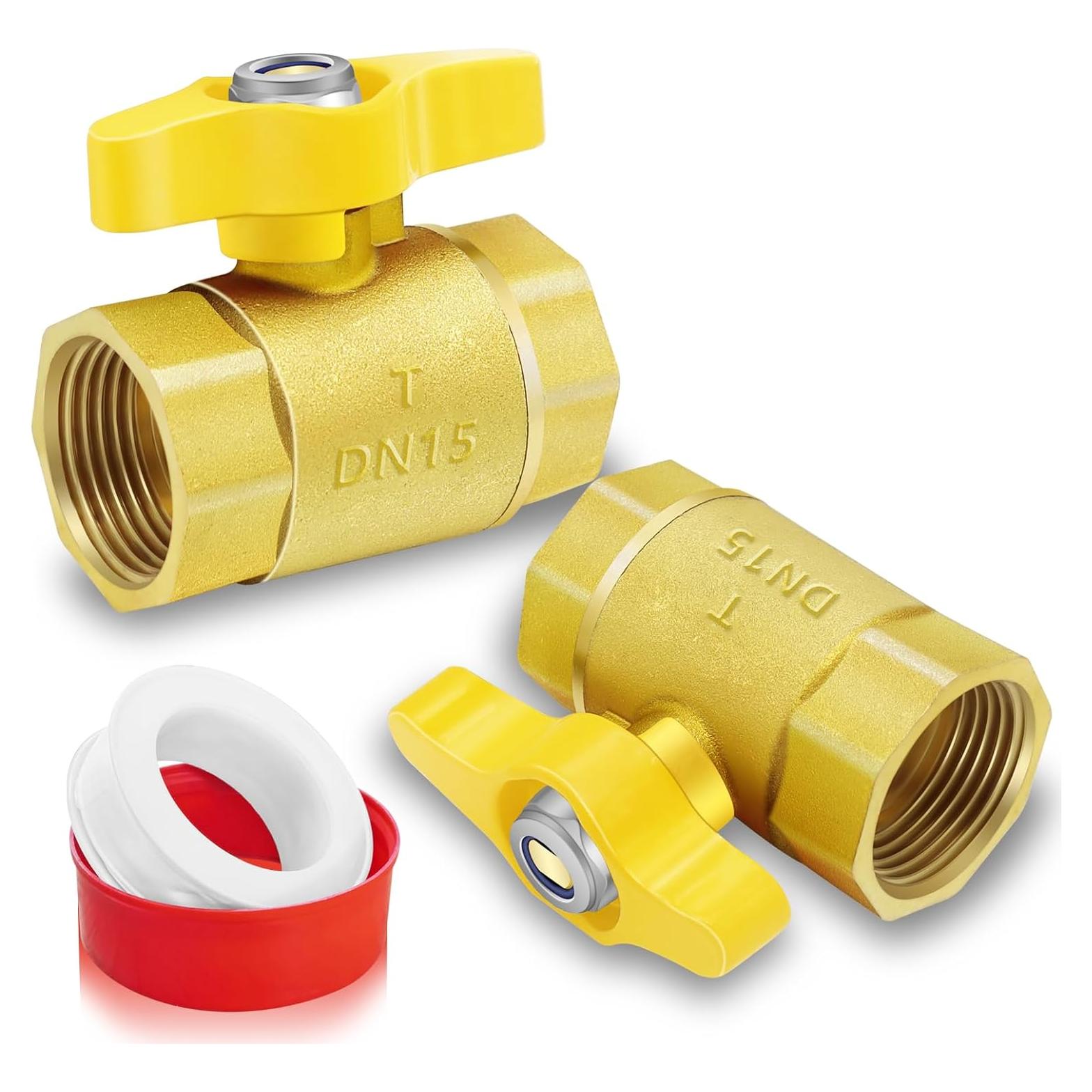 Válvulas de Cierre de Gas Boltigen 1/2'' Latón 2 Pack