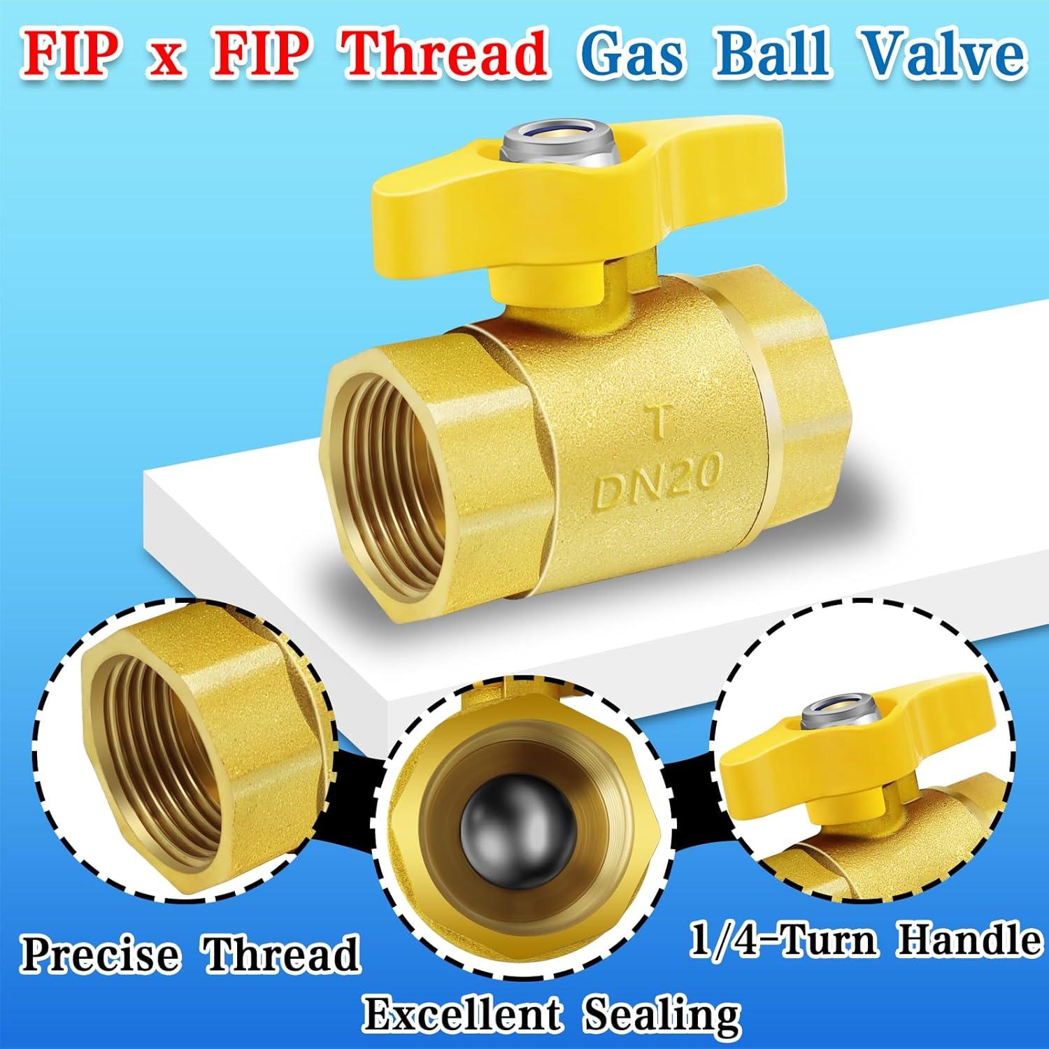 Válvulas de Cierre de Gas Boltigen 1/2'' Latón 2 Pack