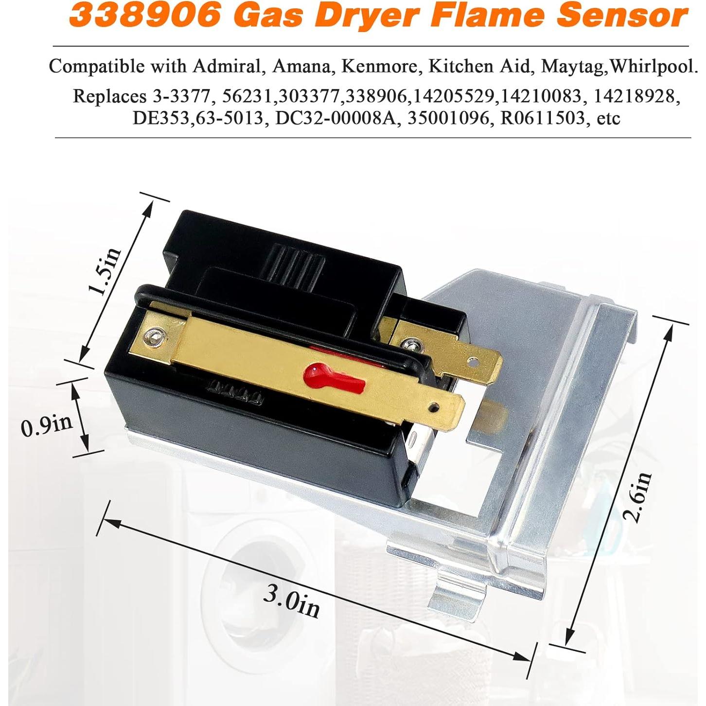 Kit de Reparación Secadora Gas Blutoget WP338906 279311 279834