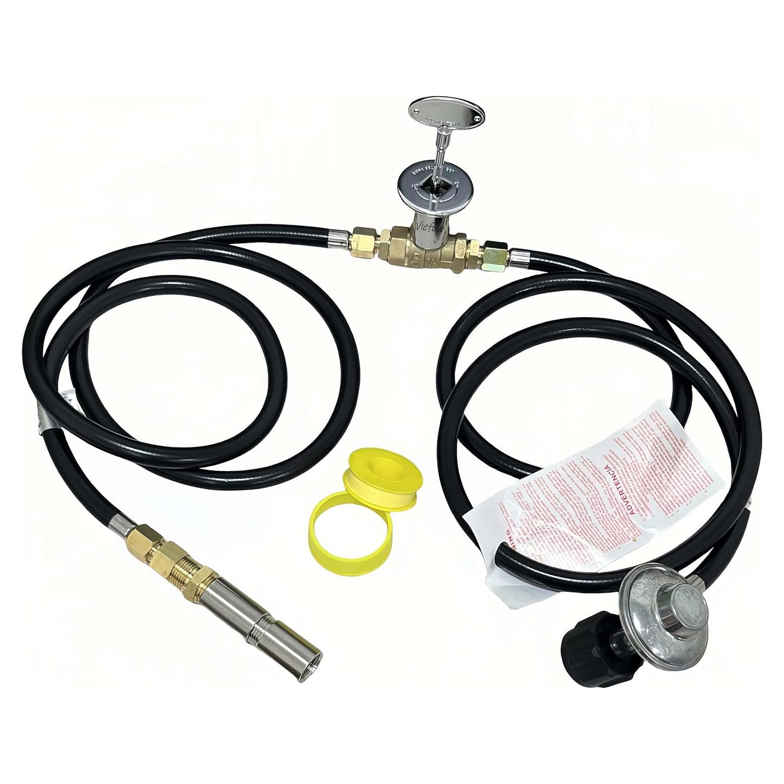 Kit de fogatas de gas propano Viefow con manguera 1.52m