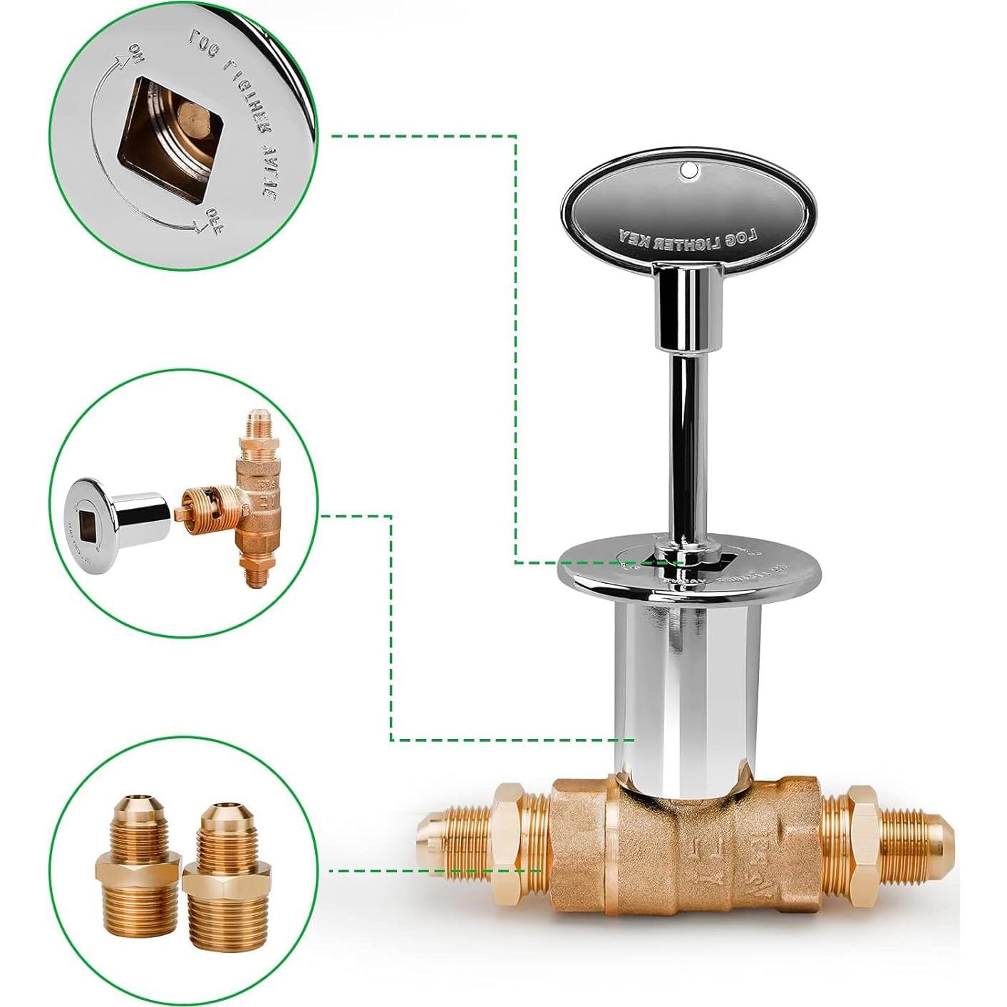 Kit de fogatas de gas propano Viefow con manguera 1.52m