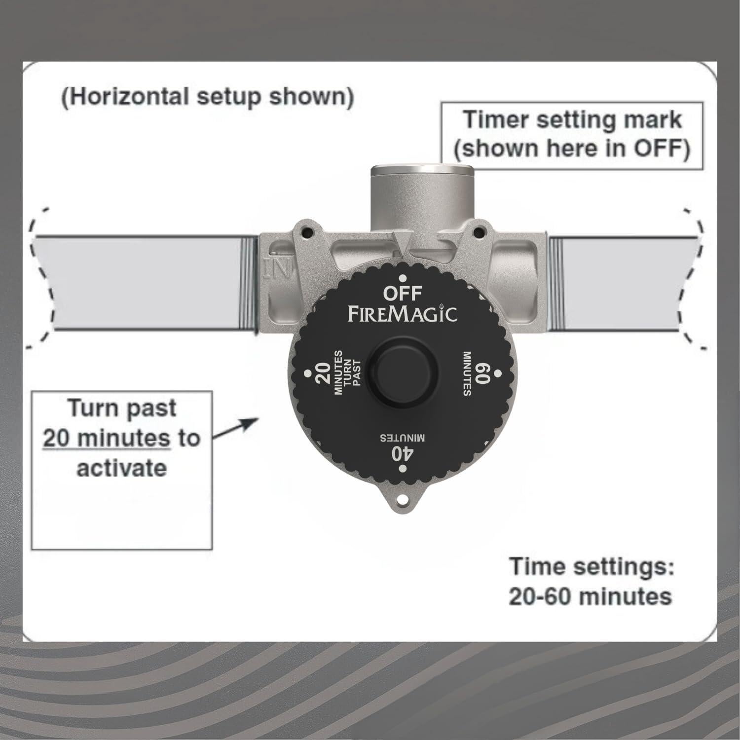 Temporizador de Apagado 1 Hora Fire Magic 100,000 BTU Gas