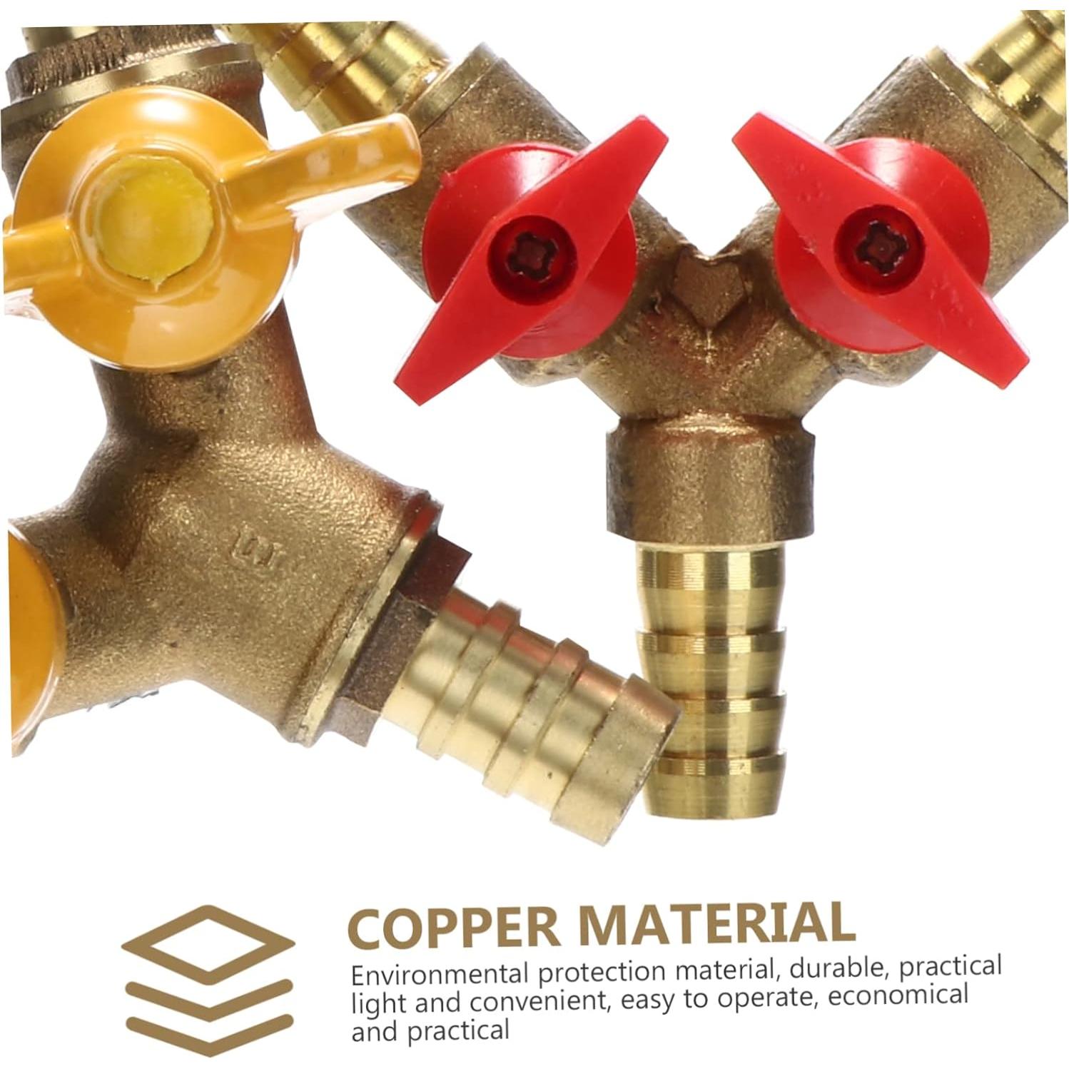 2 Válvulas de Cobre en Y para Gas LIFKICH 10x10cm