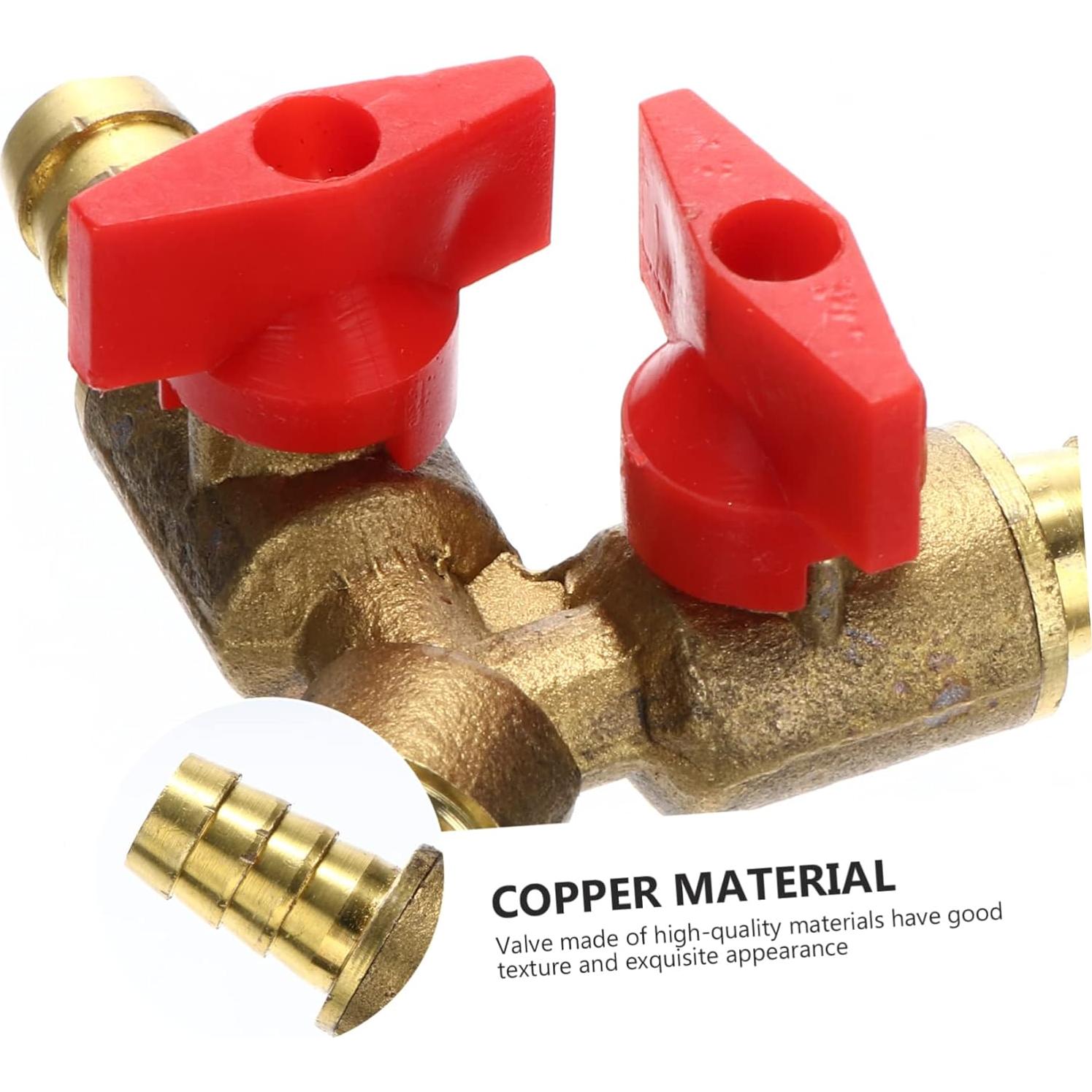 2 Válvulas de Cobre en Y para Gas LIFKICH 10x10cm