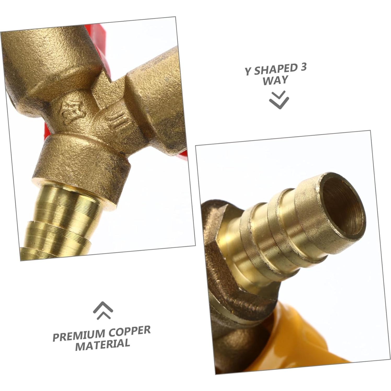 2 Válvulas de Cobre en Y para Gas LIFKICH 10x10cm