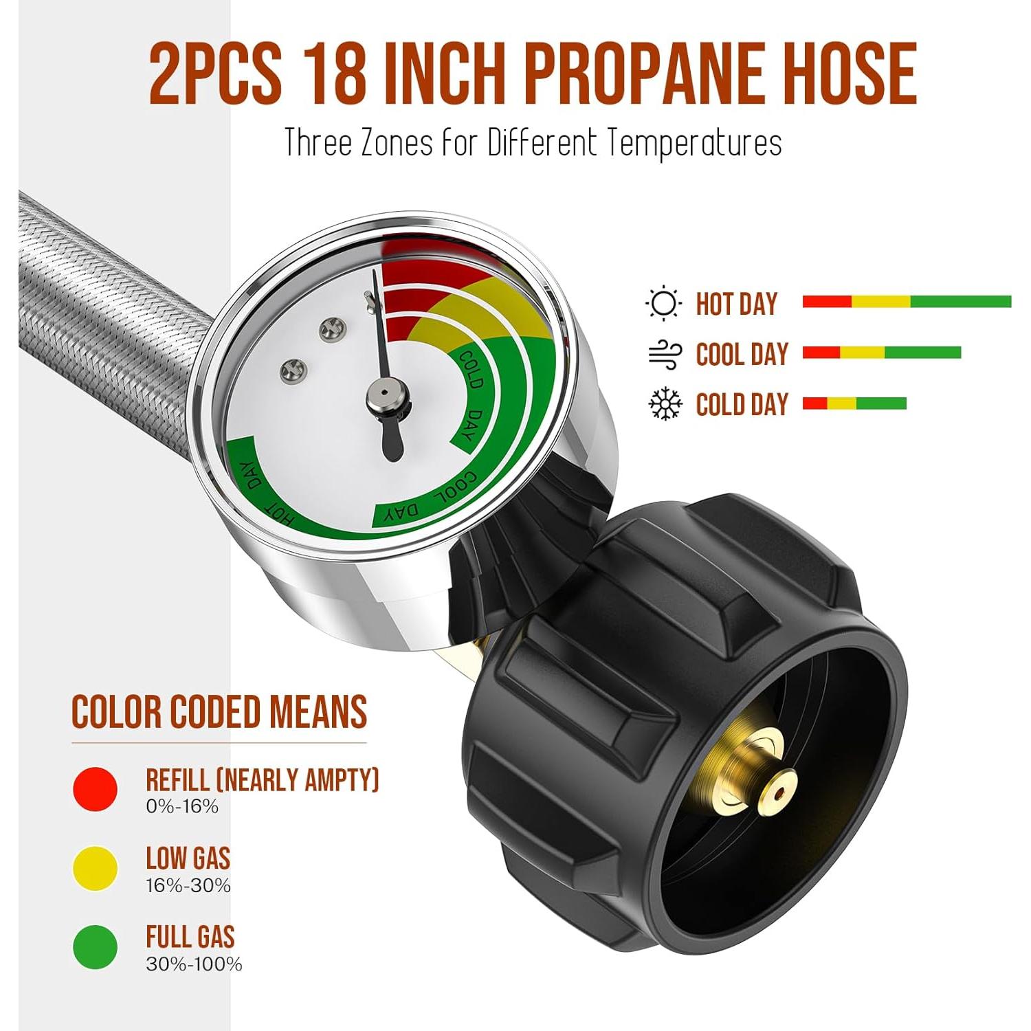 Regulador de Propano Alloxity 2 Etapas con Mangueras 18"