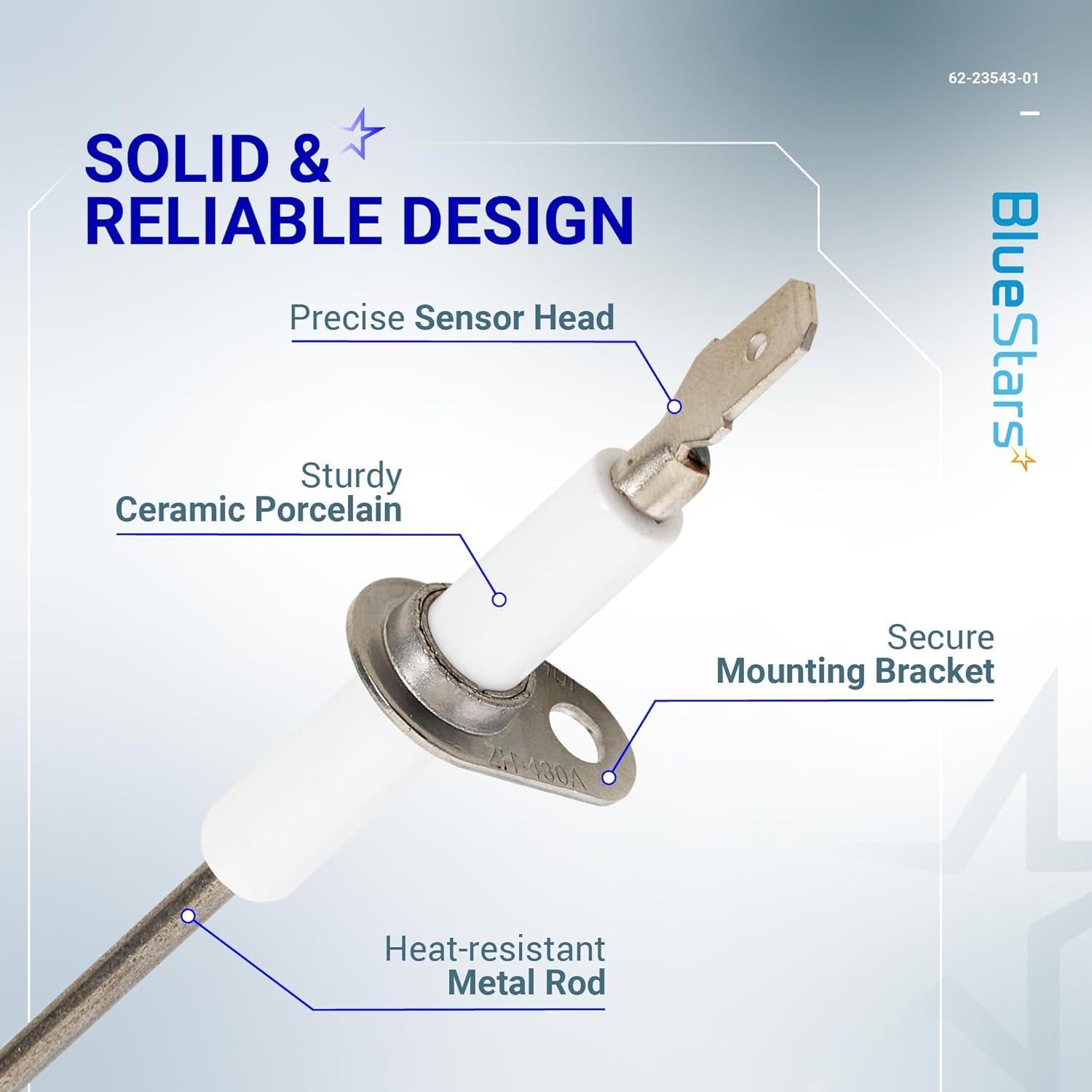 Sensor de Llama BlueStars 62-23543-01 Paquete de 2 para Hornos