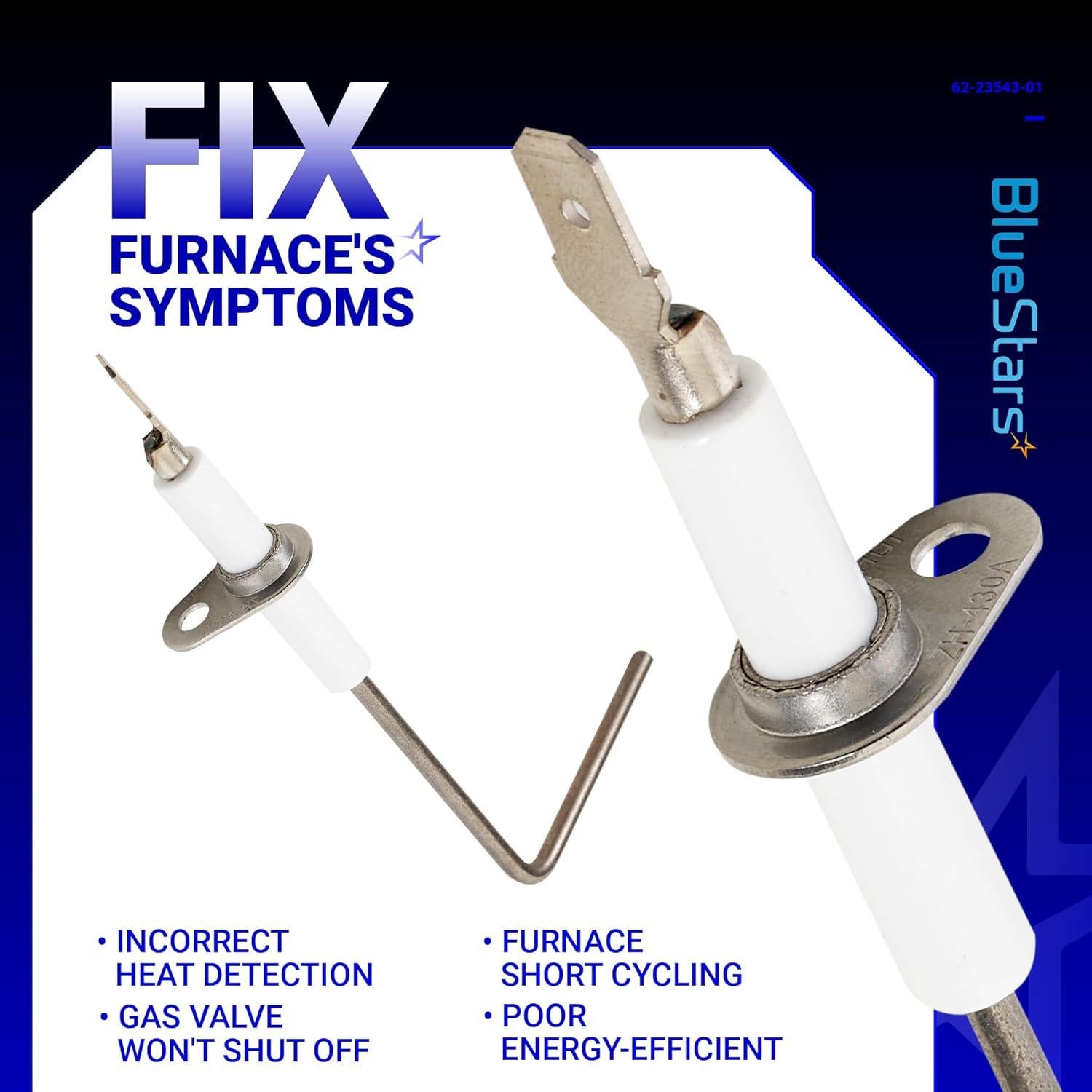 Sensor de Llama BlueStars 62-23543-01 Paquete de 2 para Hornos