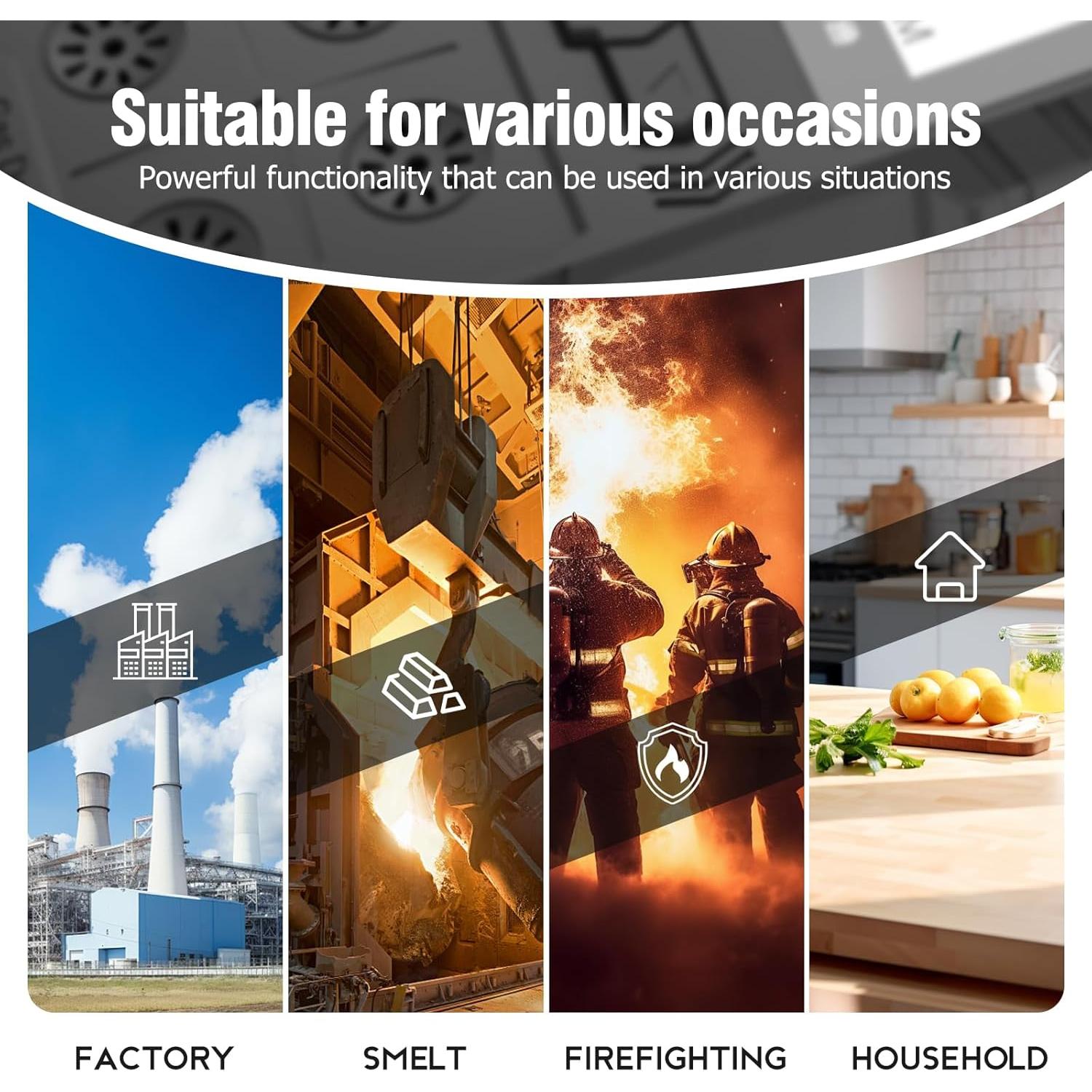 Detector de Gas Portátil HAOKESITE HLT814 - 4 Gases, Impermeable