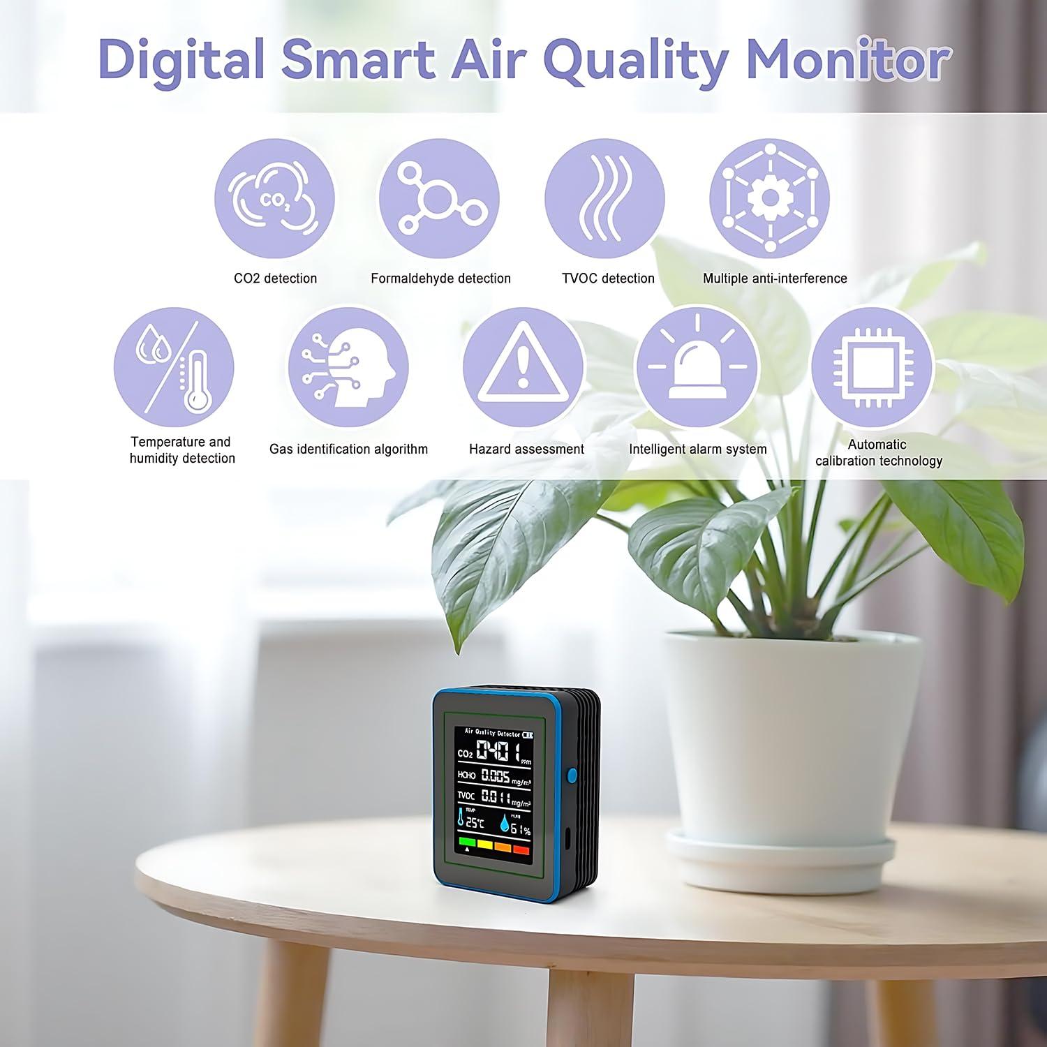 Monitor de Calidad del Aire 5 en 1 RISOON ZN-MT25 Portátil