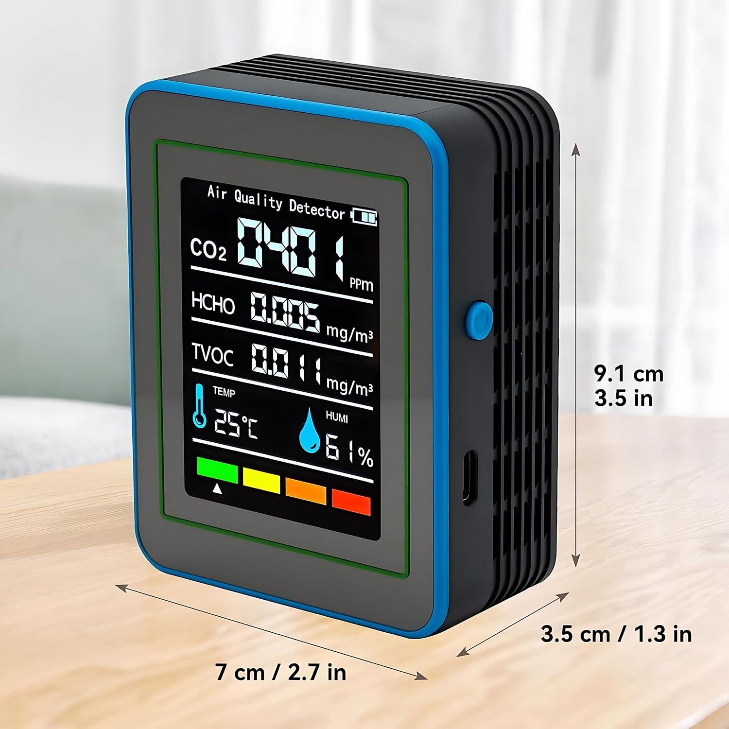 Monitor de Calidad del Aire 5 en 1 RISOON ZN-MT25 Portátil