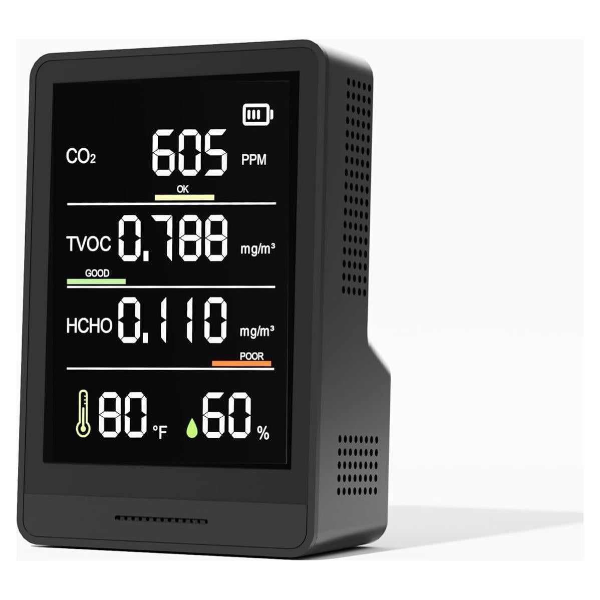 Monitor de Calidad del Aire PinoTec AK3 5-en-1 CO2 TVOC HCHO