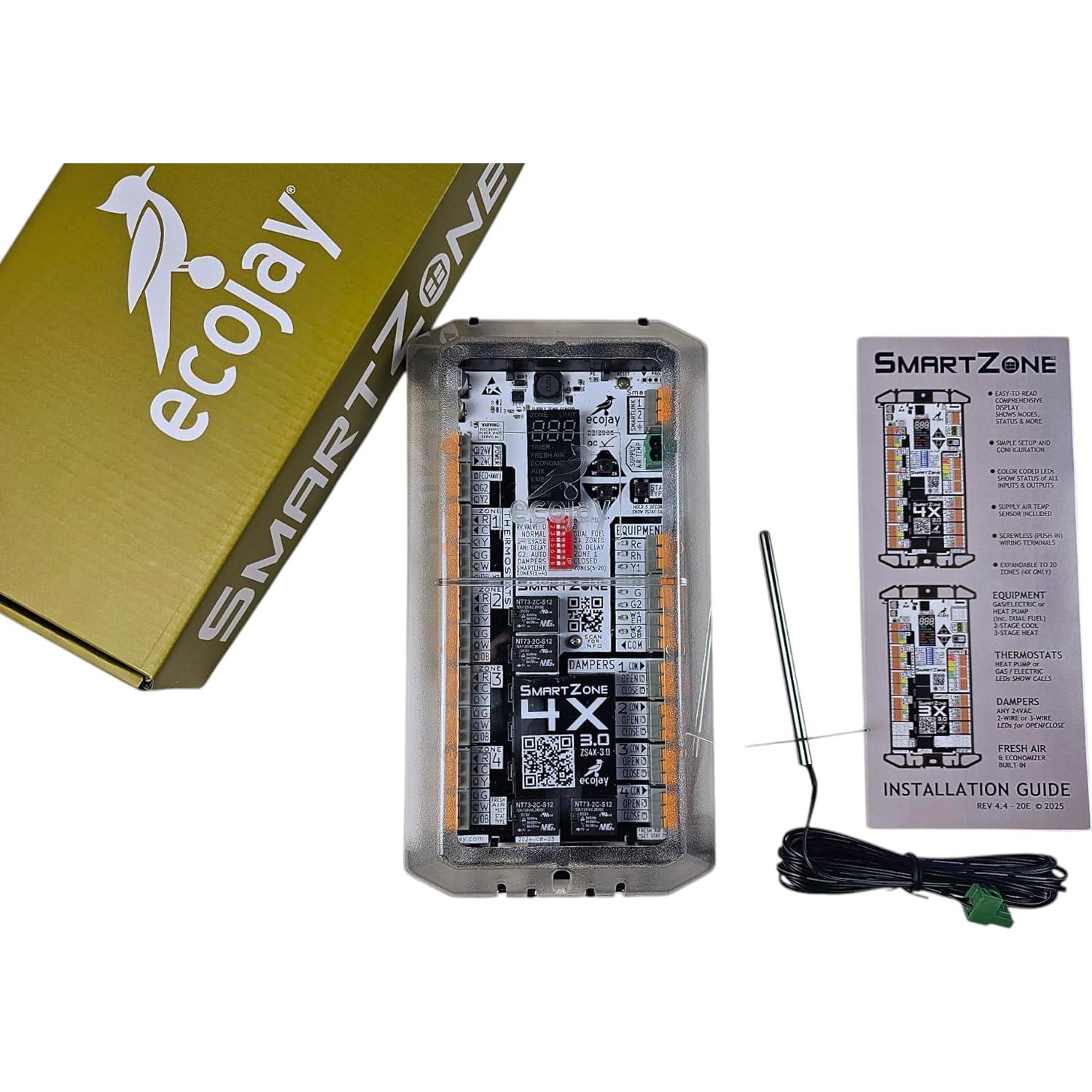 Controlador de Zonificación Ecojay SmartZone 4 Zonas 24V