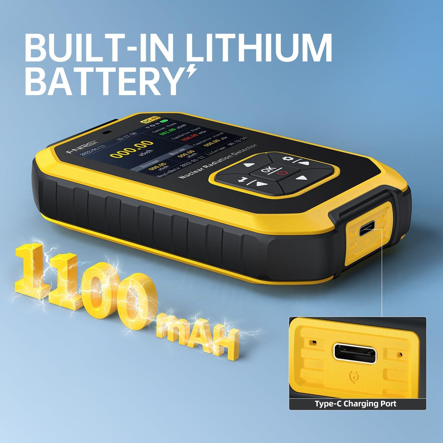 Detector de Radiación Nuclear FNIRSI GC-01 Portátil con Alarma