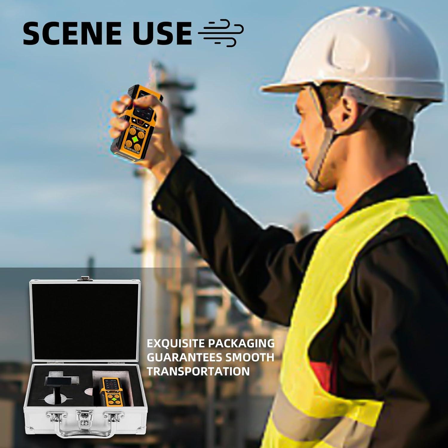 Monitor de Gas 4 en 1 WAJOHRN RC01 - H2S, O2, CO, LEL