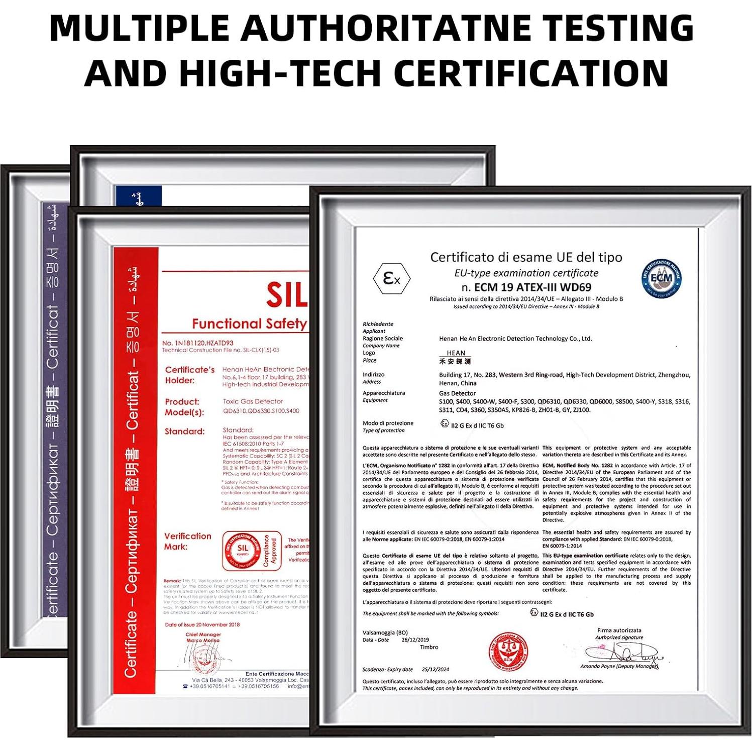 Monitor de Gas 4 en 1 WAJOHRN RC01 - H2S, O2, CO, LEL