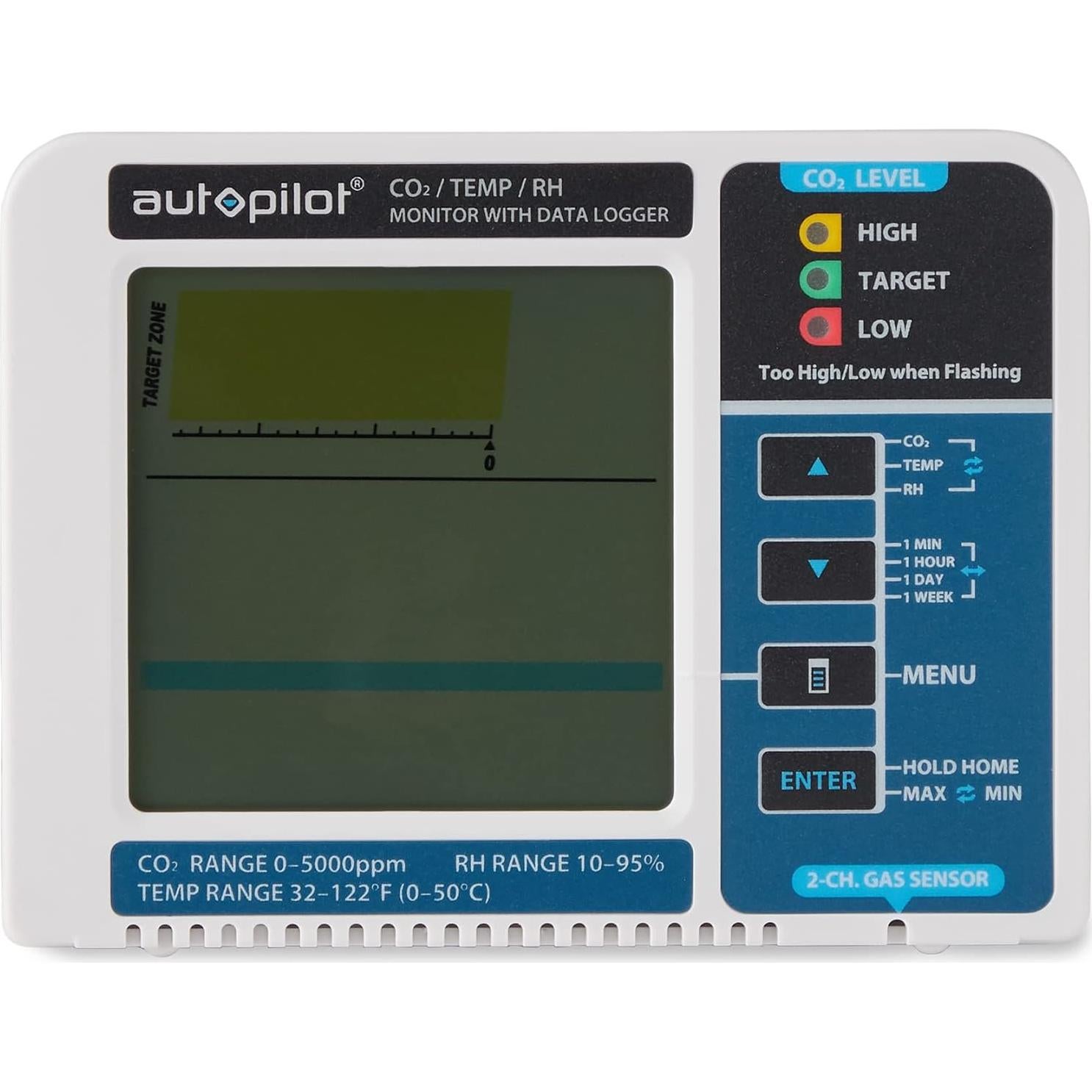 Monitor de CO2 de escritorio Autopilot APCEM2 - Medidor de Temperatura y Humedad