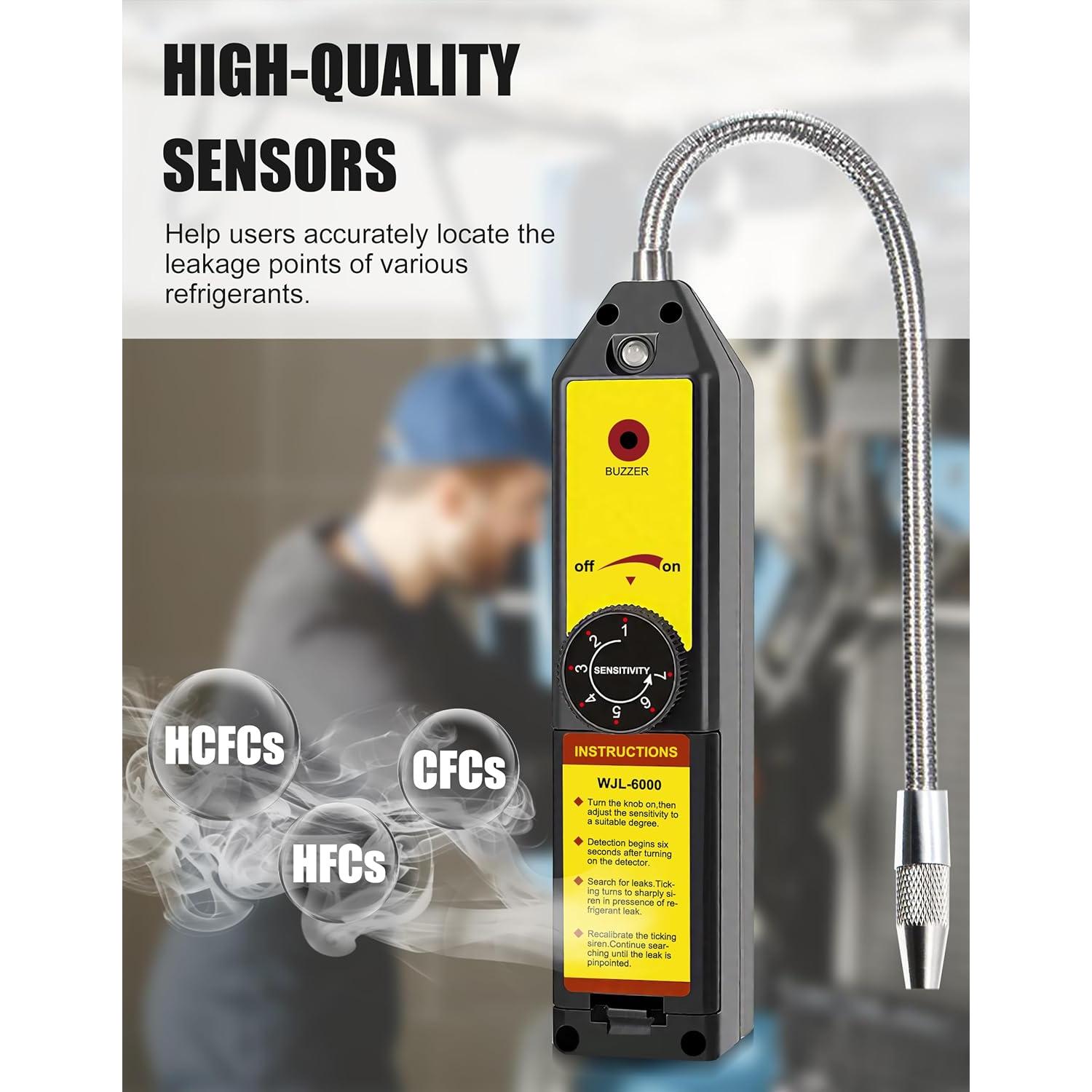 Detector de Fugas de Gas Halógeno AMTAST WJL-6000 con Alarma