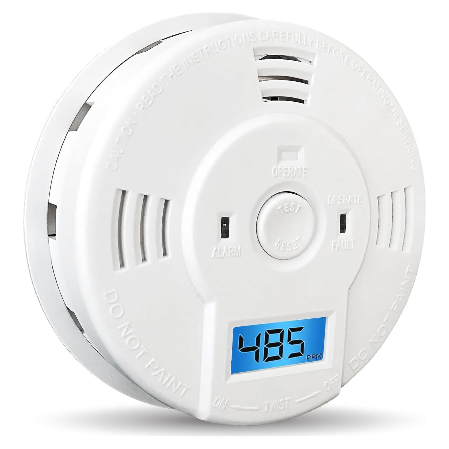 Detector de Humo y Monóxido de Carbono Shackcom, Alarma LCD 5 Años