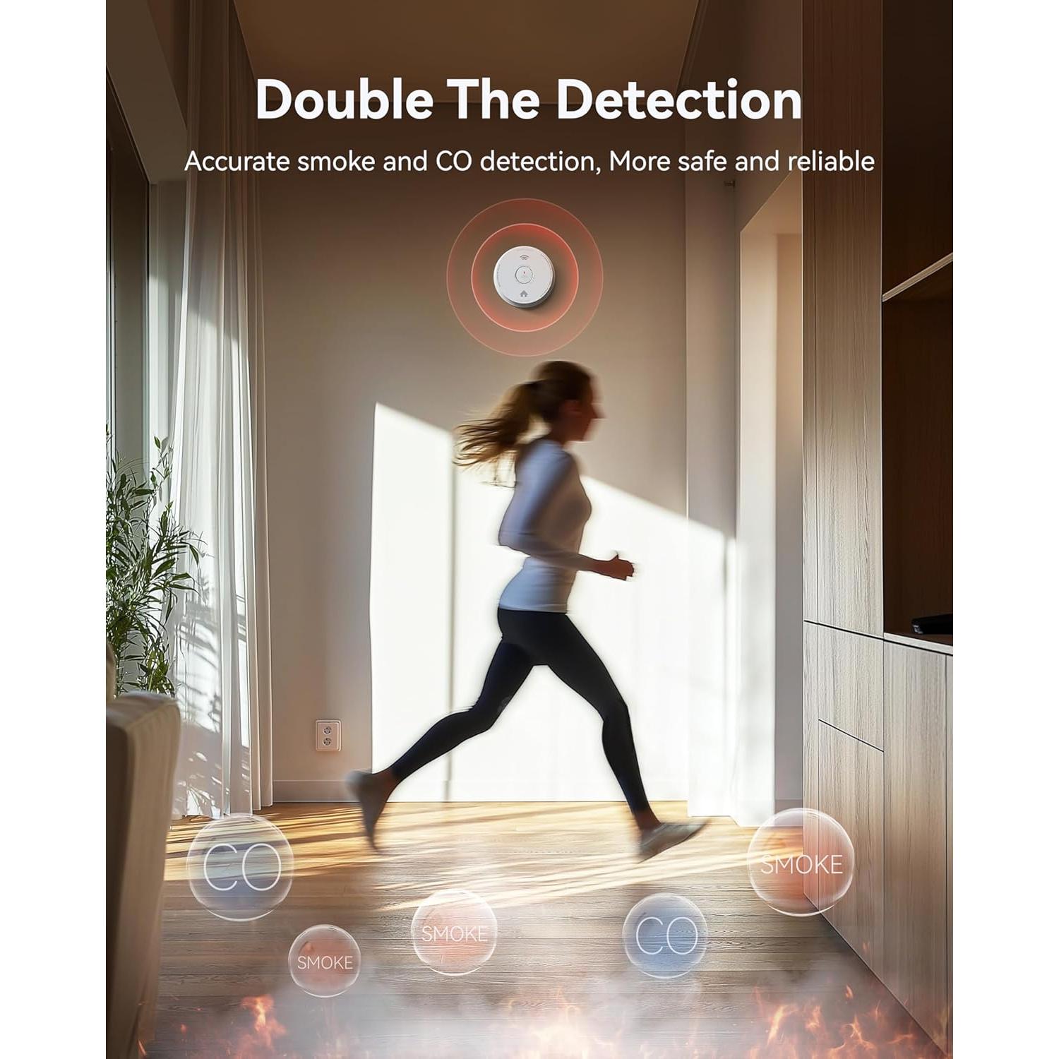 Detector de Humo y Monóxido SITERWELL GS886-H02 Paquete de 4