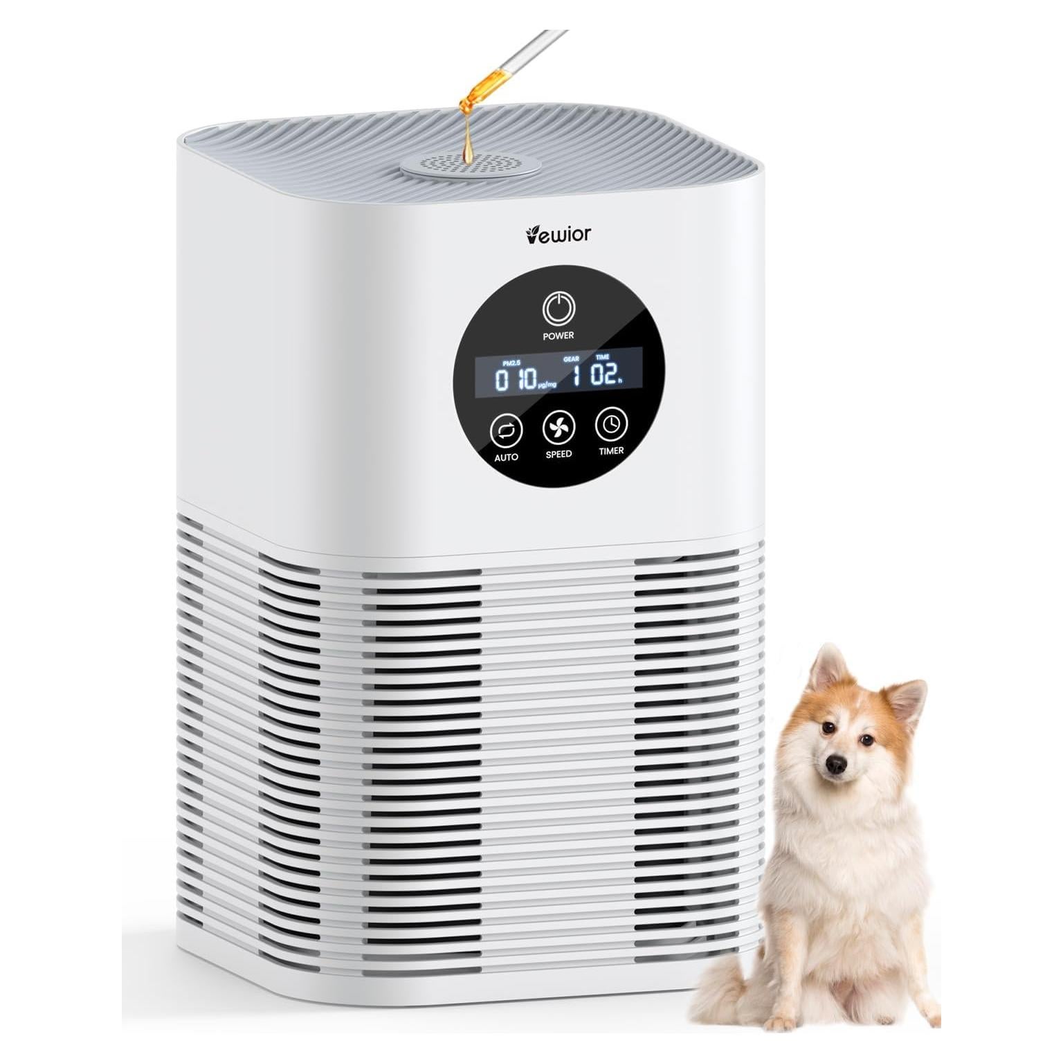 Purificador de Aire VEWIOR H13 HEPA para Habitaciones Grandes