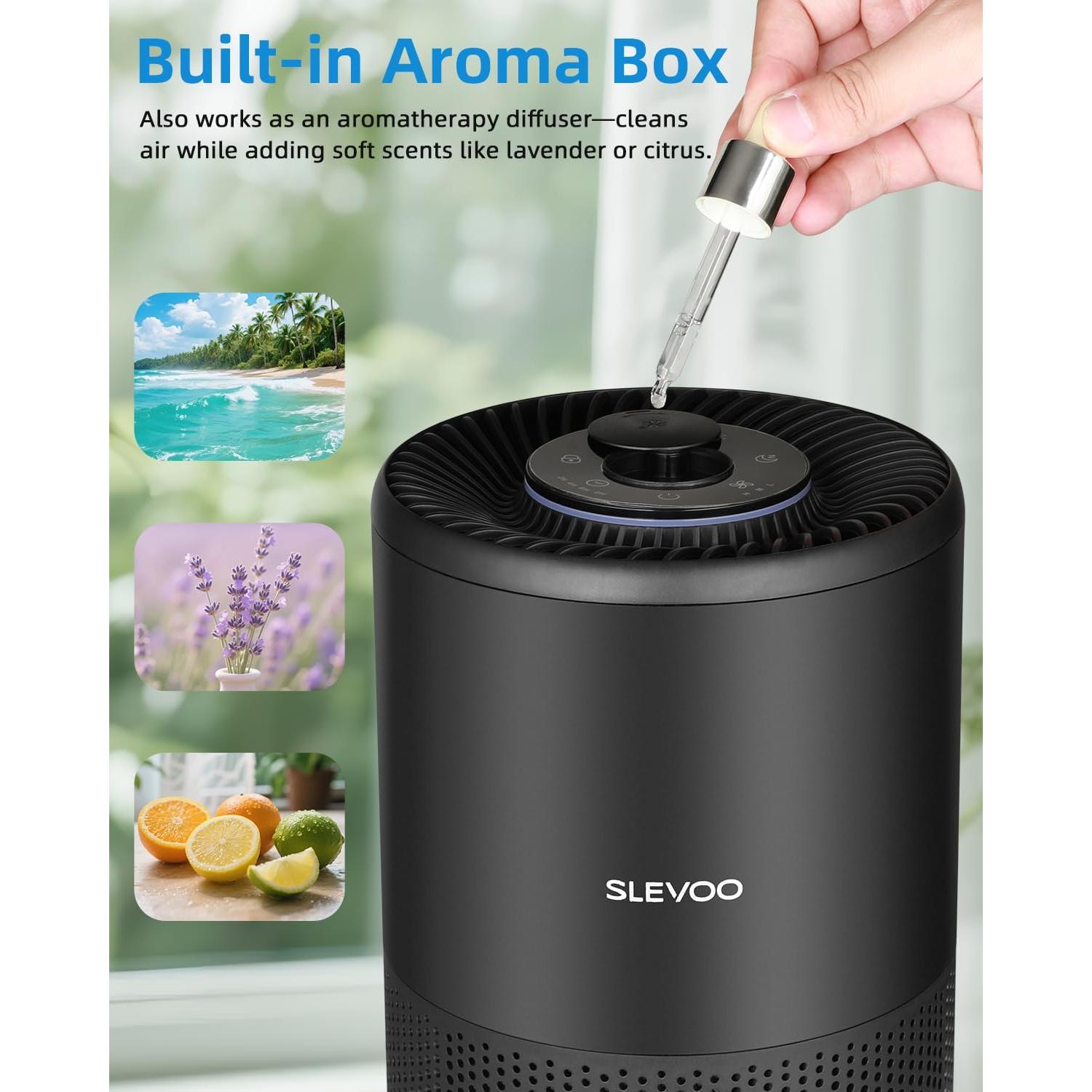 Purificador de Aire Slevoo HEPA 3-en-1 para Habitaciones 94.3 m²