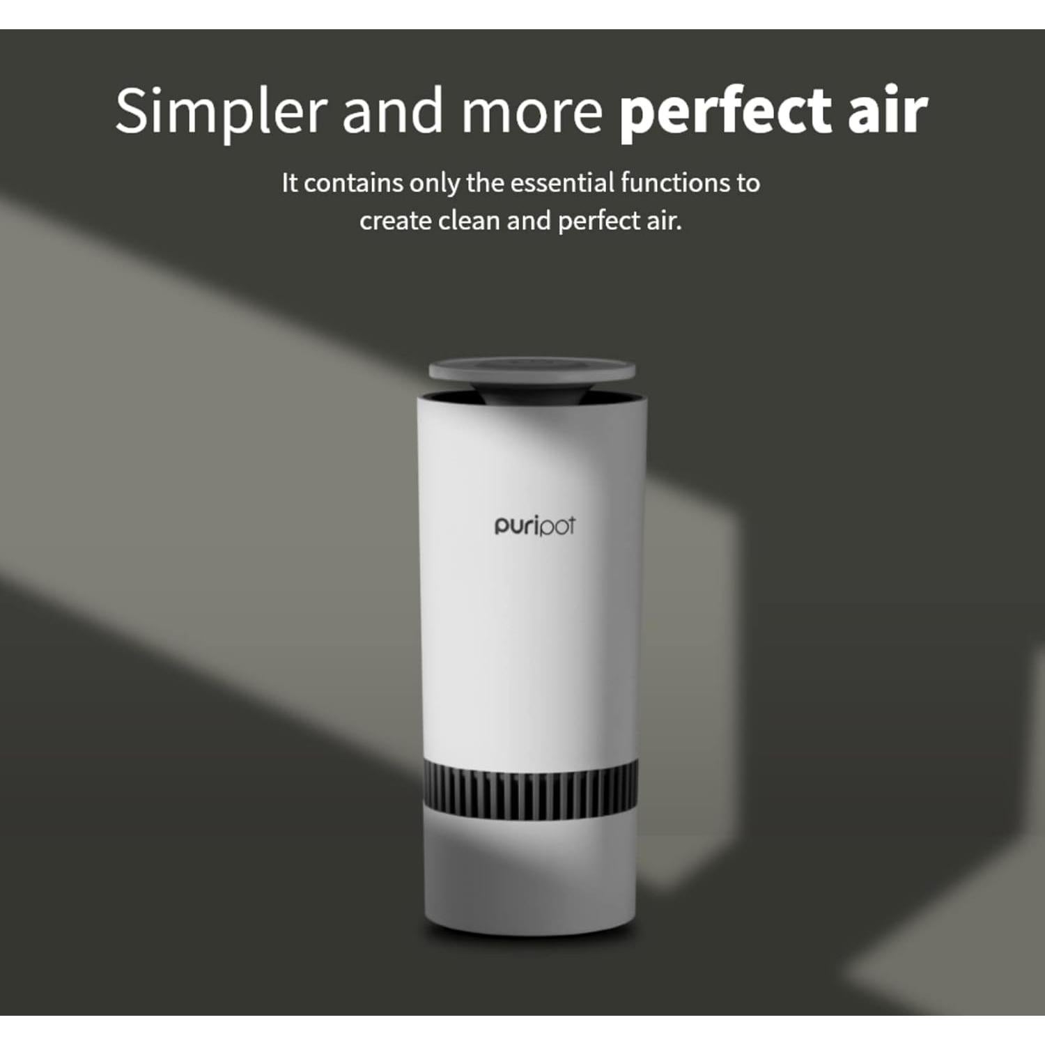 Purificador de Aire Portátil Puripot M1+ con Luz Azul y Sensor VOC