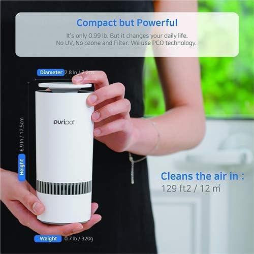 Purificador de Aire Portátil Puripot M1+ con Luz Azul y Sensor VOC