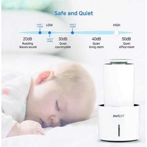 Purificador de Aire Portátil Puripot M1+ con Luz Azul y Sensor VOC