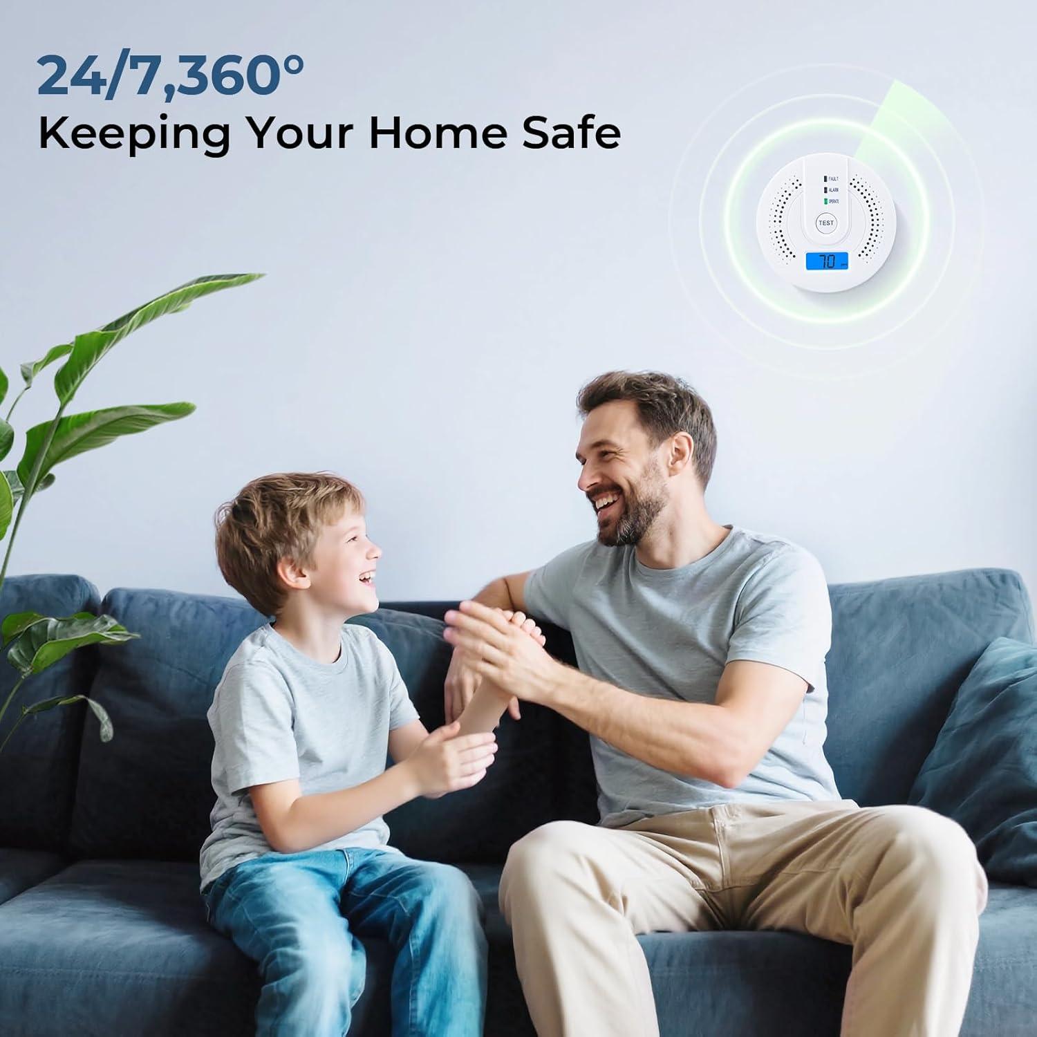 Detector de Monóxido de Carbono Shyeeh JA-995 con Pantalla Digital