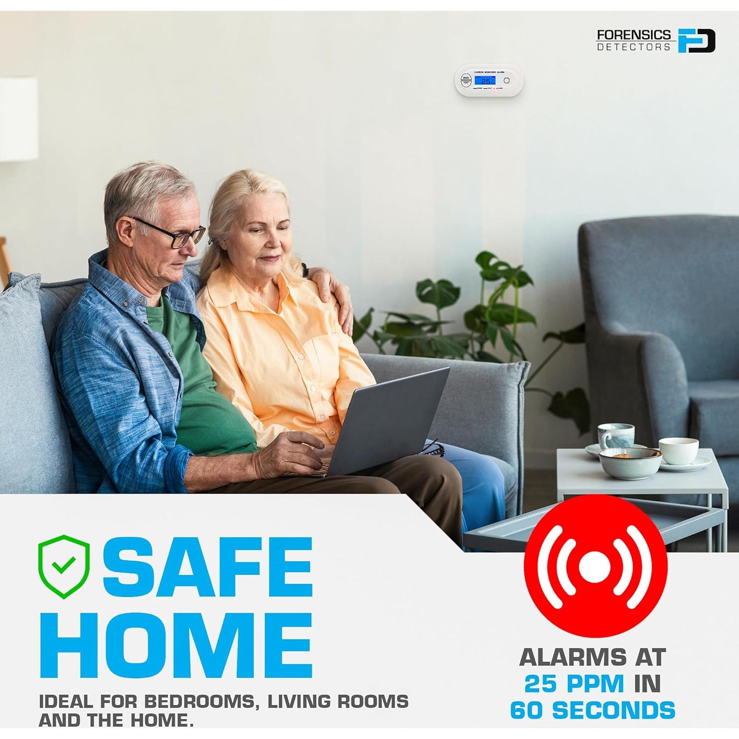 Monitor de CO Bajo Nivel Forensics FD - Alarma 25 ppm