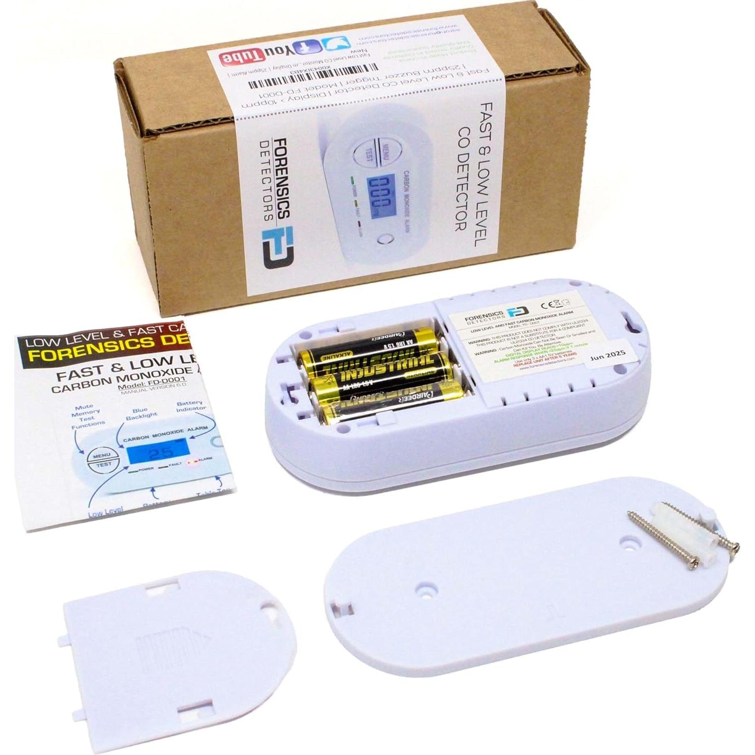 Monitor de CO Bajo Nivel Forensics FD - Alarma 25 ppm