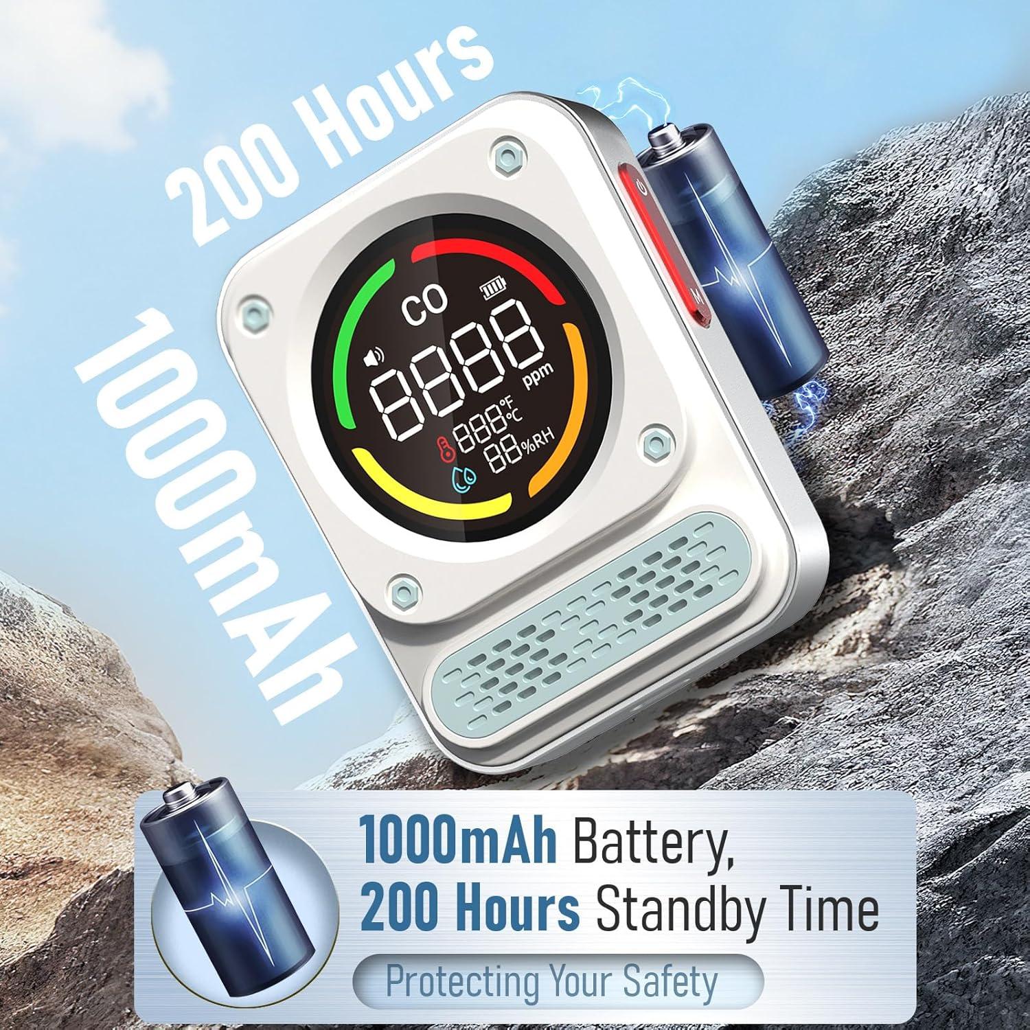 Detector de Monóxido de Carbono Portátil MOESAPU BH-X01 3-en-1