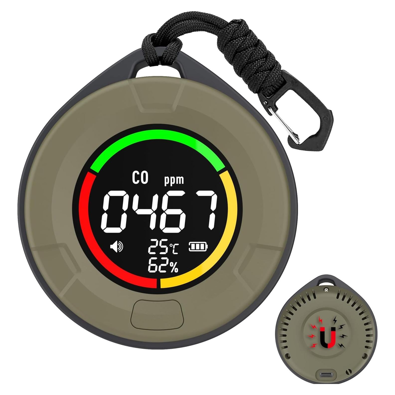 Detector de Monóxido de Carbono Protmex PTH-10D 3 en 1