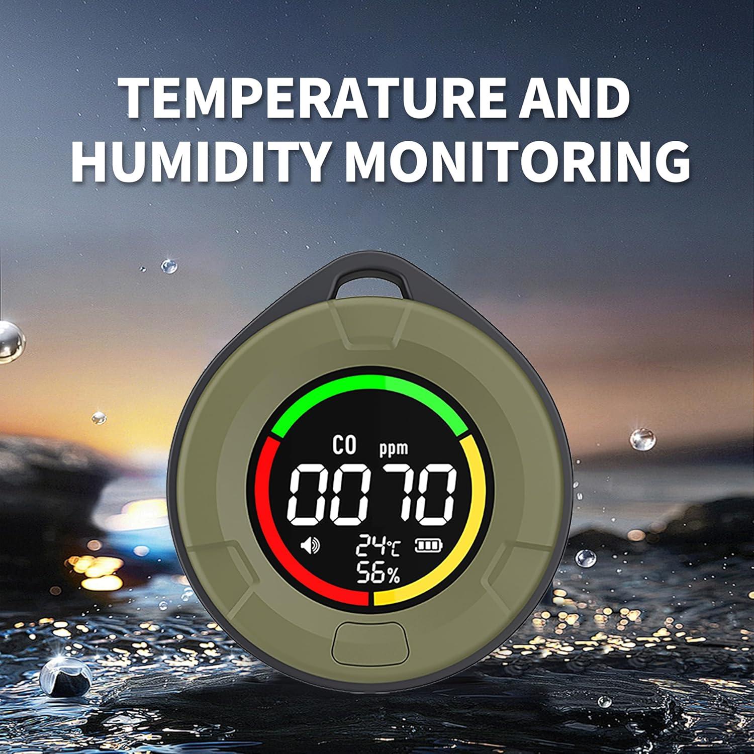 Detector de Monóxido de Carbono Protmex PTH-10D 3 en 1
