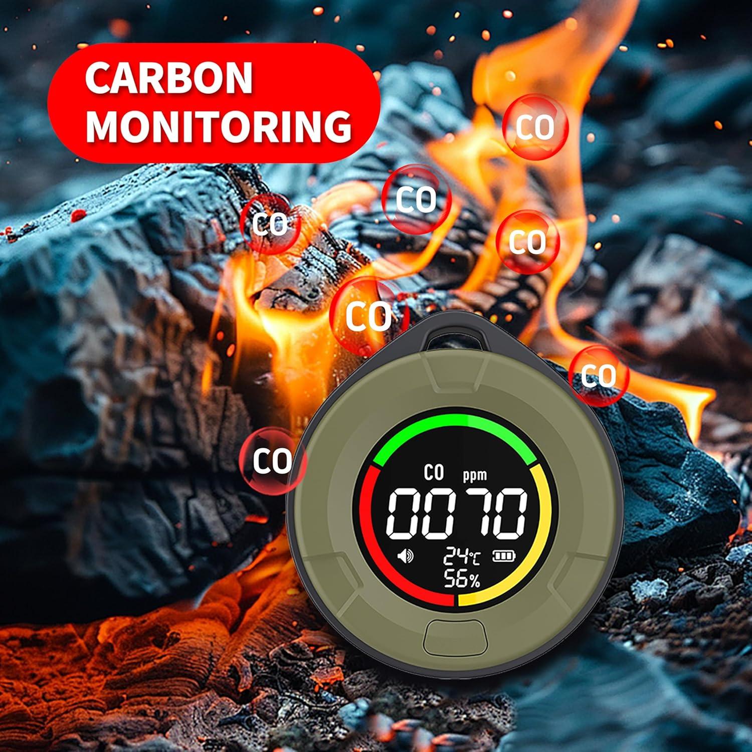 Detector de Monóxido de Carbono Protmex PTH-10D 3 en 1