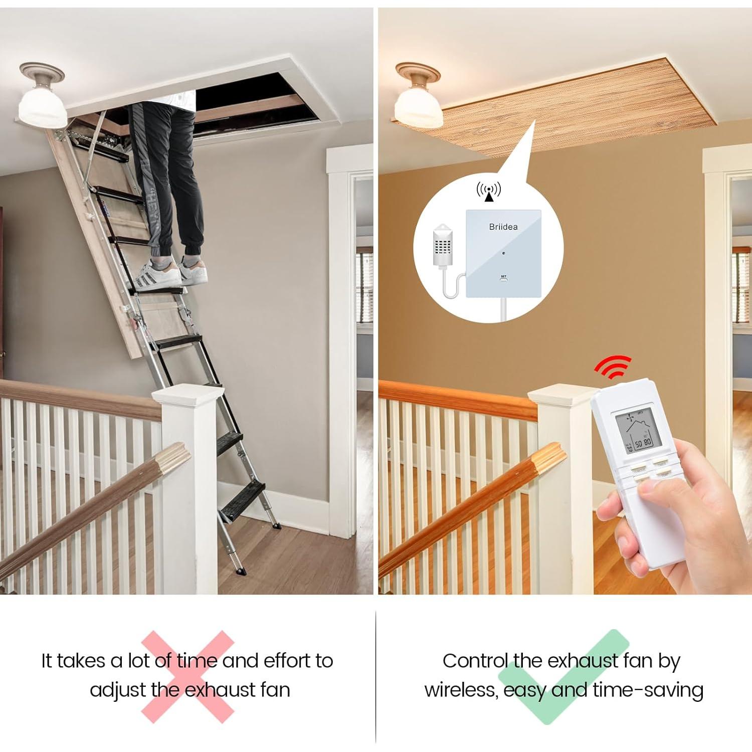 Controlador Inalámbrico de Ventilador Briidea - 360W con Sensor