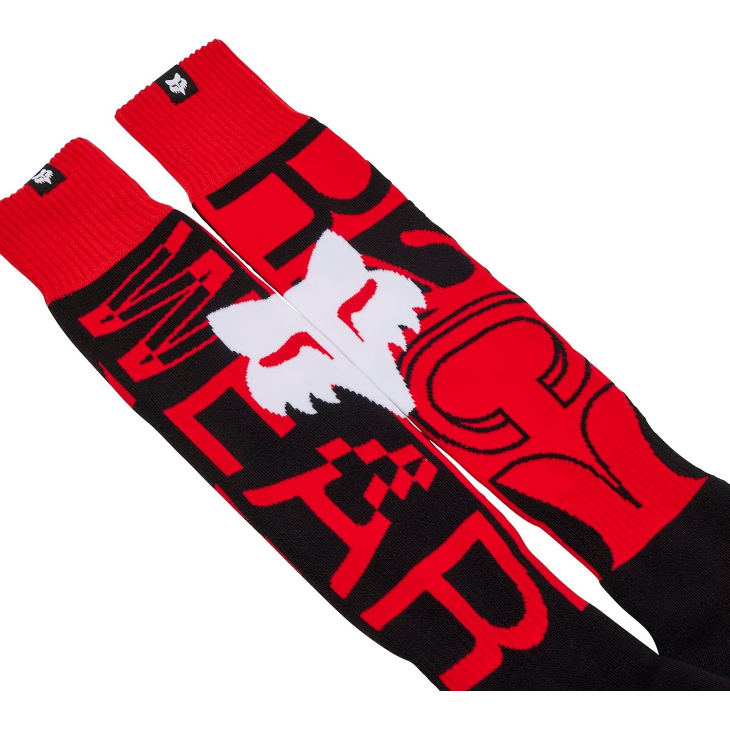 Calcetín Motocross Fox Racing 180 Rojo Fluorescente Pequeño