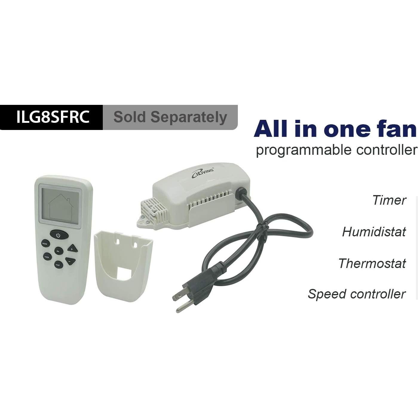 Ventilador de Escape iLiving 24" con Obturador Automático - 4244 CFM