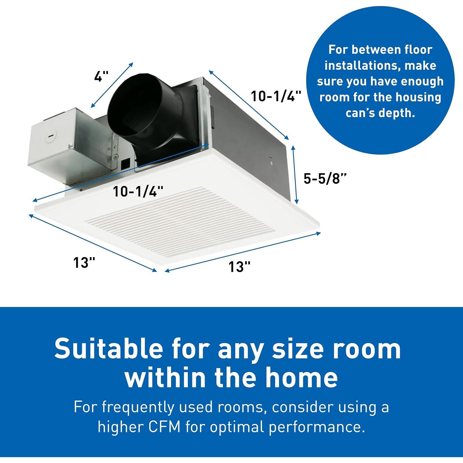 Ventilador de Extracción de Baño Panasonic WhisperFit 110 CFM