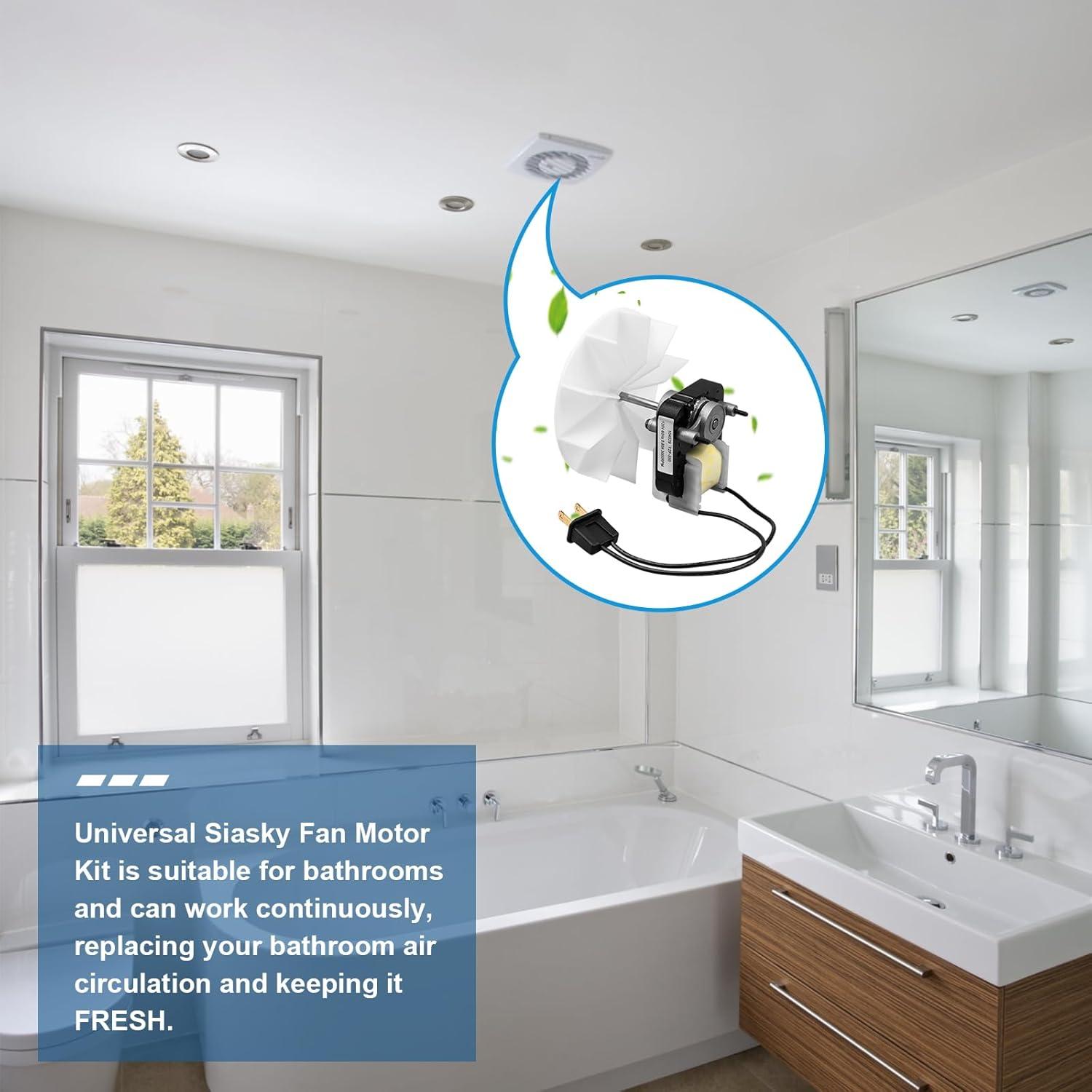 Kit Motor Ventilador Baño Siasky 120V 50CFM Compatible