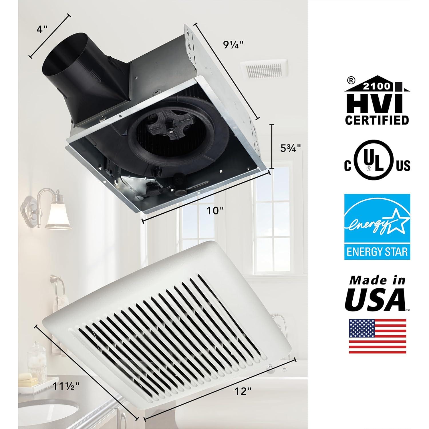 Ventilador Extractor de Baño Broan-NuTone AE110 110 CFM Blanco