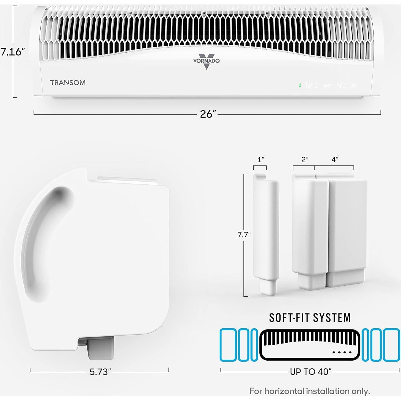 Ventilador de Ventana Vornado TRANSOM 4 Velocidades Control Remoto