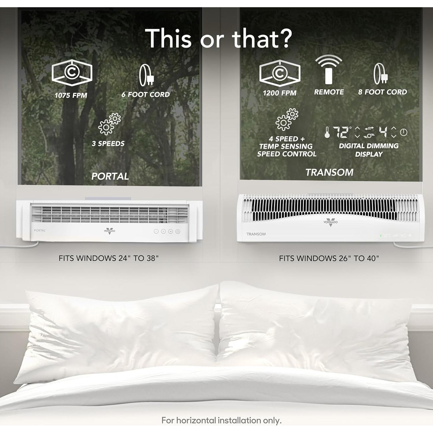 Ventilador de Ventana Vornado PORTAL 3 Velocidades Blanco