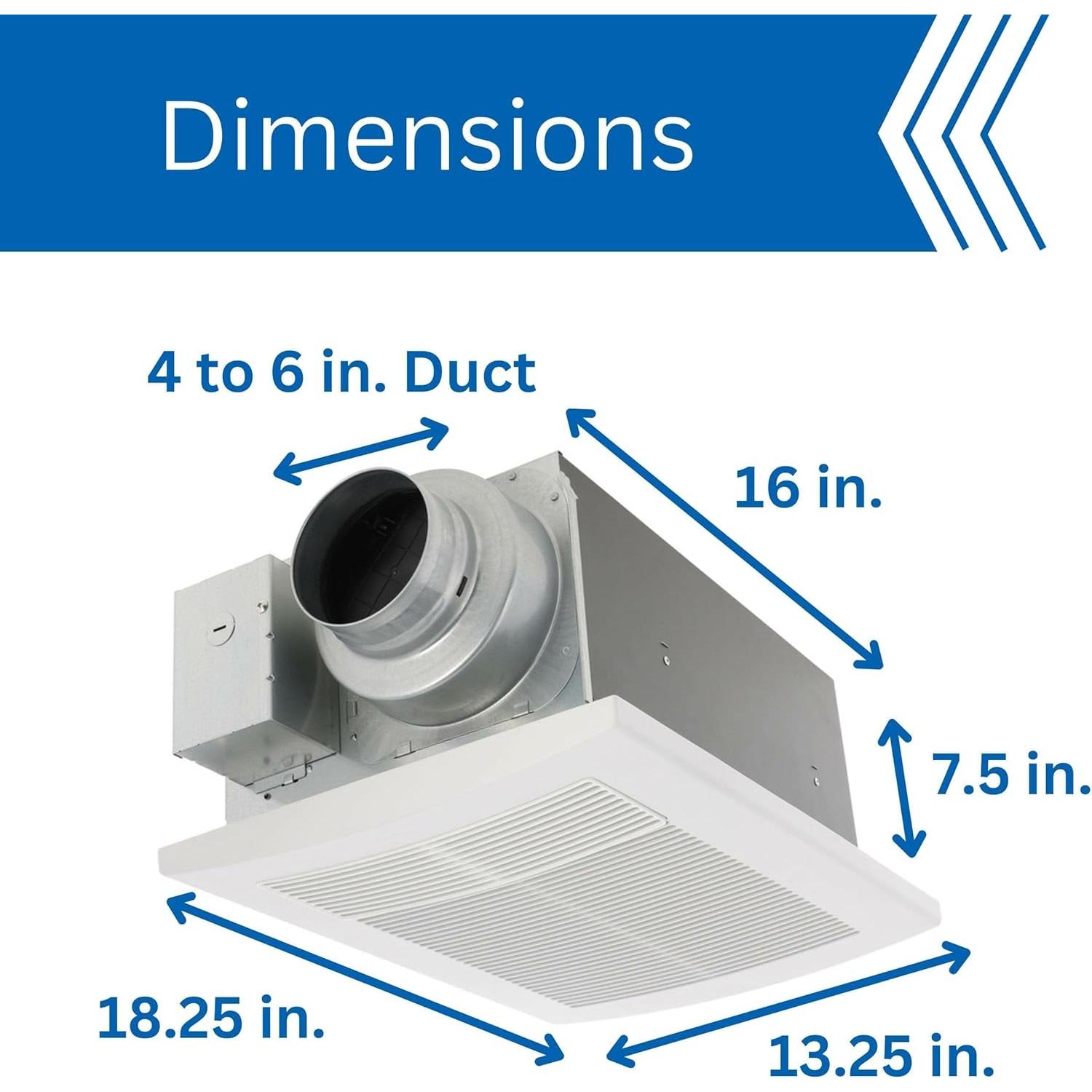 Ventilador Extractor de Baño Panasonic WhisperWarm 110 CFM